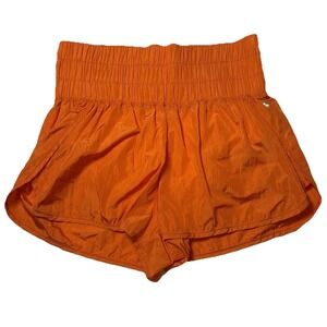 Free People Movement Women's Orange Flowy Athletic Shorts Size Large Fits Like M